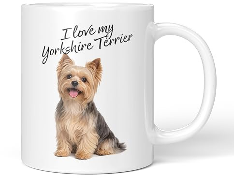 Party People Yorkshire Terrier Mug - 11oz Ceramic Coffee or Tea Cup for Dog Lovers, Christmas, Birthday, Secret Santa, Mother’s Day or Father’s Day Gift 0062
