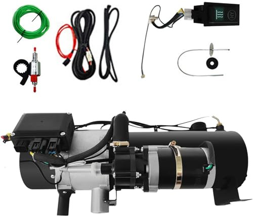XmyXGAR 12V 10KW Wasser-Standheizung Diesel, Hydronic Kühlmittelheizung Komplettset, Motorvorwärmer für LKW, Bus, Wohnmobil & Boot (12V 10KW)