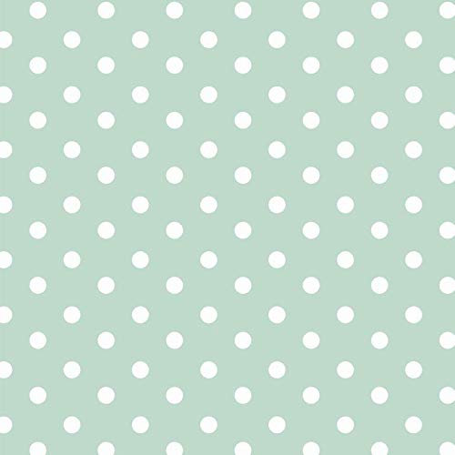 babrause® Baumwollstoff Punkte Mint Webware Meterware Popeline OEKOTEX 150cm breit - Ab 0,5 Meter