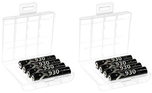 WSB 8X Micro AAA Akku NI-MH 1,2V / 930 mAh Pro LSD Plus XX Black + Akkubox Akkuman Set (8er Set AAA)