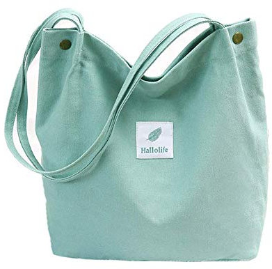 WillingFun Canvas Tasche Damen Canvas Umhängetasche Shopper Casual Handtasche groß Chic Schulrucksack für Alltag Büro Schulausflug Einkauf, 38 x 32 x 11cm