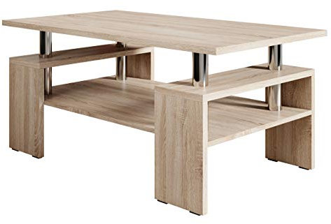 Mirjan24 Couchtisch Cube, geeignet als Elegante Sofatisch fürs Wohnzimmer, stilvoll Kaffeetisch (Sonoma Eiche)