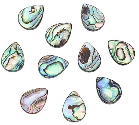 PH PandaHall 10 PCS en forme de goutte Coquille d'ormeau Perles de coquillage paua pour boucle d'oreille bracelet collier Fabrication de bijoux colorées