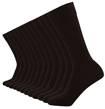 FM London - Lot de 12 Chaussettes en Bambou pour Homme | Chaussettes Unies et à Motifs Douces et Résistantes aux Odeurs | Multicolores et Noires