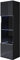 Meubles Bonitos Armoire suspendue Luke V6 en mélaminé brillant, couleur noir, 40 x 165 x 29 cm (l x H x P)