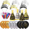 HOWAF Silvester Deko 2025 Party Set, 43pcs Happy New Year Haarreif Silvester Kopfschmuck Partyhüte Silvester Accessories Fotorequisiten Tröten und Luftballons für Kinder Erwachsene Neujahr Partydeko
