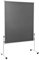 Legamaster Economy Moderationswand - grau - 150x120 cm - doppelseitig, mit Filz bezogenes Pinboard - einsetzbar als Trennwand - inkl. 4 feststellbaren Rollen