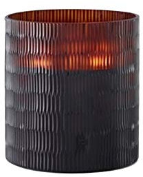 Onno Rhombus Duftkerze, Glas, braun, S
