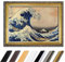 Bild mit Rahmen - Katsushika Hokusai Die große Welle vor Kanagawa 80x60 cm - Gerahmtes Leinwandbild Alte Meister - Antiker Rahmen Gold Barock, Klassisch