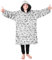 CityComfort Felpa Coperta Bambino - Felpe Oversize con Cappuccio in Morbido Pile Taglia Unica - Regalo per Gamer (Grigio)