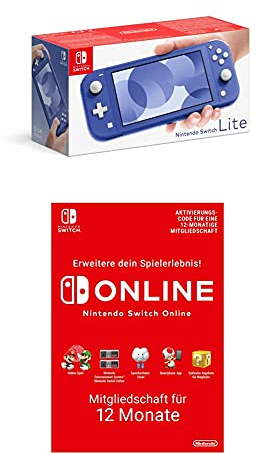 Nintendo Switch Lite, Standard, Blau Switch Online Mitgliedschaft - 12 Monate (Switch Download Code)