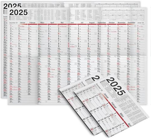TOBJA Wandkalender 2026 groß mit Feiertagen und Ferien DE, AT | Jahresplaner 2026 Wandkalender 100x70 cm | XXL Wandkalender 2026 gerollt oder gefalzt | Hochwertiger Kalender [2 Stück gefalzt]