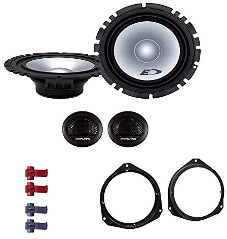 Alpine SXE 1750S Auto Lautsprecher Boxen mit Einbauset passend für Citroen Jumper ab 2006 Türen vorne 560 Watt 16,5 cm 2 Wege Kompo