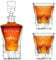Maverton Personalised Whiskey Decanter and 2/4/ 6 Glasses for Man - Elegant Whiskey Set with Engraving - Ice Cubes Model - Stylish barware for Birthday - for Whisky connoisseurs - Mountains