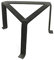 PEGANE Trépied pour cheminée Feux Triangulaire en Fer forgé Coloris Noir - Hauteur 17 x Côté 25 cm