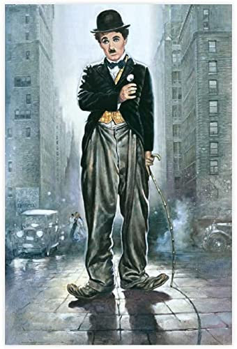 SDDLW1990 Puzzle für 1000 Teile Charlie Chaplin Film City Light Bild Holz Puzzlespiel Erwachsenen und Kinder puzzle Poster 1000 Piece 29.5x19.6inch(75x50cm) Kein Rahmen