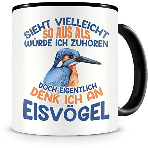 Samunshi® Eisvogel Tasse mit Spruch Sieht vielleicht so aus Eisvögel Geschenk für Eisvogel Fans Kaffeetasse Lustige Tassen zum Geburtstag