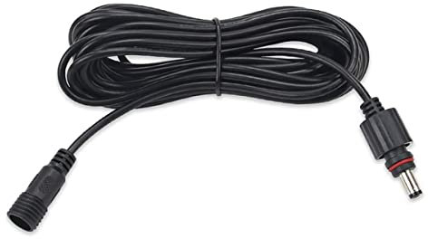 Liwinting Cavo di Prolunga CC Impermeabile 5,5 x 2,1 mm Cavo di Collegamento per Luci Esterne per Luci Solari da Giardino 3 metri,2pcs Nero
