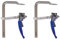 1 paire de serre-joints à levier Piher PAL - Serre-joints rapides en acier forgé - Force de serrage jusqu'à 600 kg - Charge jusqu'à 12 cm (selon le modèle) (ouverture 60 cm, saillie 12 cm, force de