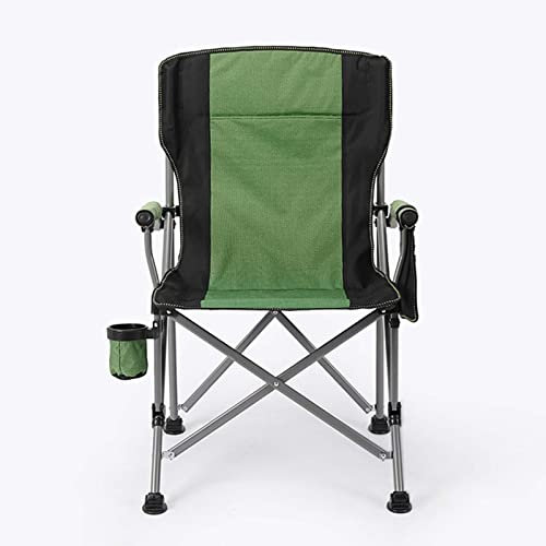 JEYISON Anglerstuhl Klappbar Leicht, Faltstuhl Ultraleicht Camping, Campingstuhl Faltbar, Klappstuhl Garten, Strandstuhl Faltbar, mit Armlehne und Getränkehalter, für Im Freien (Green)