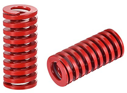 sourcing map 3D Drucker Form Feder 2Stk TM 20mm OD 45mm lange Spiralprägung mittlere Kompressionsform Form Federn für 3D Drucker elektrisch Teil Rot