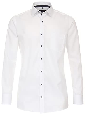 CASAMODA Businesshemd Uni Comfort Fit Weiß 45