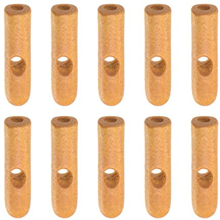 sourcing map 10Stk Regenschirm Anschluss Kopf Perlen 3.2mm Loch Durchmesser 26mm Länge PVA Faser Regenschirm Komponenten für Klappbar Regenschirm Abdeckung Teile Holz