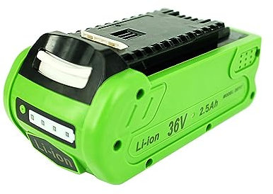 PowerSmart® Batterie 2500 mAh 36 V pour Greenworks G40AB, G40AC, G40CS30, G40DT35, G40GC, G40HT, G40LM35, G40LM41, G40LM45, G40LM46SP, G40LT, G40PH51, GDC40, 29 462, 2 901319, G40B25