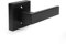 Probrico Matte Black Dummy Handles, Square Bar Half-Dummy Levers, Modern Closet Door Handles, Non-Turning Interior Single Dummy Handle(Exposed Screws, 4 Pack)