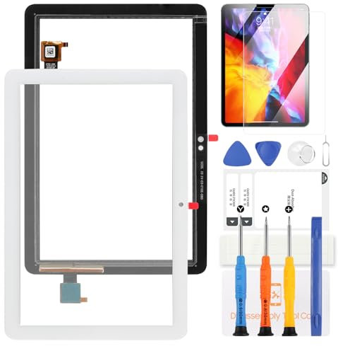 LADYSON Touchscreen für Amazon Kindle Fire HD8/HD8 Plus Tablet 10. Generation 2020 Bildschirm Digitizer K72LL3 K72LL4 Touchscreen Ersatz Reparatur-Set (Weiß, kein LCD Display)