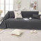 Ayoiow Sofahusse Set Sofabezug Grau Sofabezug 1 Sitzer Polyester Einfarbig