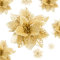 ASAB 24Pcs Christmas Glitter Poinsettia Flowers with Silk Thread Petals Glitter Leaves Artificial Gold Flowers for Christmas Tree Gold Poinsettia Christmas Decorations Wedding Xmas Party Home Decor