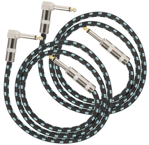 OFFSCH 2pcs Guitar Cable Electric Guitar Audio Cable Instrument Stereo Jack Speaker Connection Wire