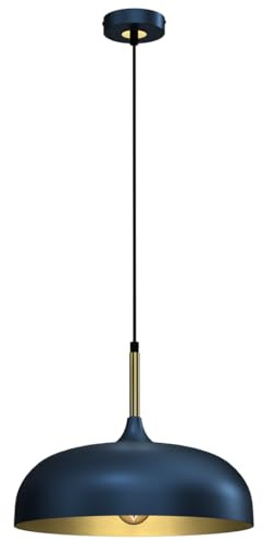 Eko-Light Milagro LINCOLN BLUE/GOLD Pendelleuchte 1xE27 35cm Deckenleuchte Deckenlampe Hängeleuchte