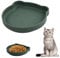 Shengxi Gamelle pour Chat Vert Foncé Gamelles pour Chat avec Ventouse Silicone Gamelle Chat Chien Antidérapante Gamelle pour Chat pour Nourriture Sèche et Humide Bol pour Chiots Petits Animaux