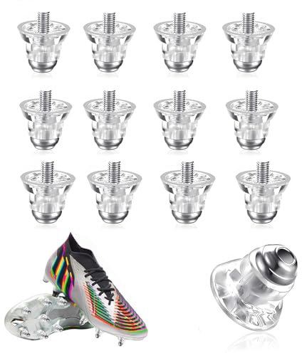 12pcs Football Metal Studs Football Boot Studs, Replacement Rugby Boot Studs Nylon Rugby Studs for Adults Men Boys Kids Girls Shoes 13mm*8pcs+16mm*4pcs