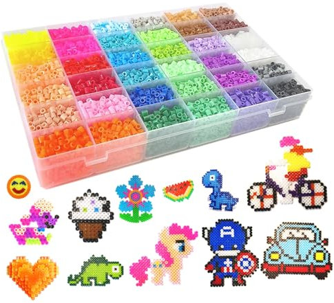 Vytung Fuse Bead Kit - 11000pcs, 36 Colors, 5mm Plastic & Iron Beads for Kids