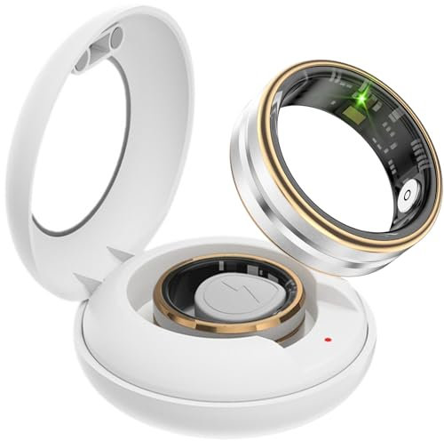 Smart Ring Fitnesstracker Schrittzähler 5ATM Wasserdicht Smartring Fitness Ring Tracker Smartringe Herren Damen Schlaf Ring Pulsmesser Smart Ring Android iOS Sport Ringe Remote-Photograph