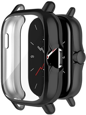 Hülle für Amazfit GTS 3 Schutzfolie Schutzhülle, Silicone TPU Displayschutz Case Cover, Anti-Kratz Anti-Staub Schutz Gehäuse für Amazfit GTS 3 (Black)