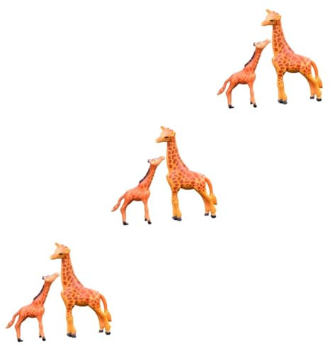 Alasum 3 Sets Giraffen-Dekorationen Für Zuhause Harz Miniatur-Giraffe Figur Tischdekoration Einzigartiges 2 Stück x 3