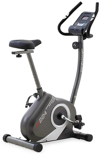 JK FITNESS Cyclette Magnetica JK224 | Bicicletta da Camera Statica con Volano da 7 kg | 8 Livelli di Resistenza | Bike Fitness per Allenamento Cardio | Display LCD con Porta Tablet | Sella Ergonomica