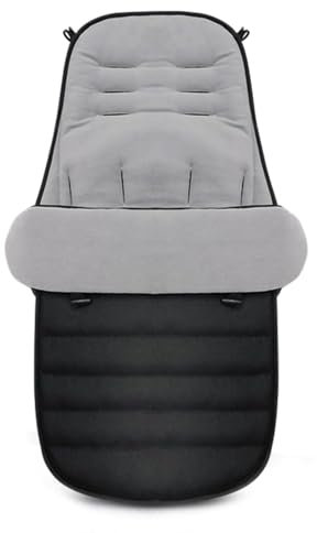 ZONSUSE Fußsack für Kinderwagen Buggy, Winterfußsack Baby Fußsack, Babyfußsack für Babyschale, Winterfußsack mit Reißverschluss Waschbar Abnehmbar Passend für Alle Kinderwagen (Grau)