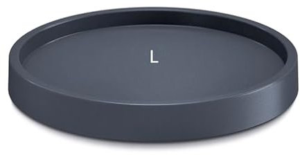 MELTOM Mobile Plattform für Blumentopf mit Rädern Mobile Saucer, Farbe Anthrazit (L - 26 cm, RUND)