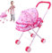 BEAHING Puppenwagen, Faltbarer Puppenwagen mit T-förmiger Sicherheitsgürtel & Push-Griff Abnehmbarer Babypuppenwagen für Mädchen, so tun Spiele, Style 2, Babypuppenwagen