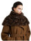 BEAUTELICATE Kunstpelz Poncho Schal Elegant Pullover Stola Mittelalter Poncho Cape Kunstfell Schulterwärmer Kurzer Umhang für Wintermantel Trenchcoat Blazer (Braun,S)