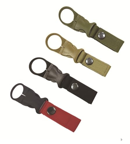 Clip Porta Bottiglia d'Acqua,Granmagazz 4 pezzi Fibbia per Bottiglia d'Acqua,Clip con Fibbia Borraccia,Portatile Clip Portabottiglie Cintura Esterni per Campeggio L'escursionismo, Attività All'aperto