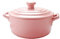 ZHZXBDGQ Cacerola de cerámica redonda con tapa, utensilios de cocina, color rosa