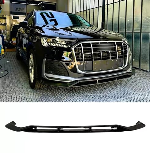 For Auto Perfectionists UK Front Splitter Spoiler Lip Body Kit Compatible With Audi Q7 S Line SQ7 2020-2024 ABS Gloss Black