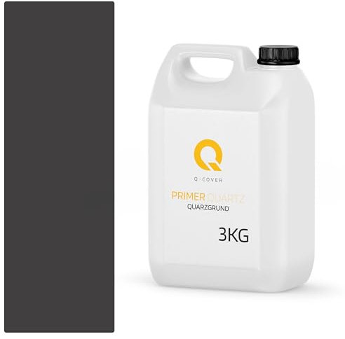 Q-COVER Quarzgrund für buntsteinputz 3 kg Schwarz M43 acrylatdispersion grundiermittel innen & außen für wände und decken haftgrund grundiermittel grundierung putzgrund ca. 0,3-0,4 kg/m2