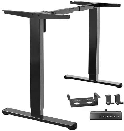 Marsail Cadre de Bureau réglable en Hauteur, Pieds de Table électriques avec Moteur Puissant, Charge maximale de 176 lbs pour différents Bureaux, Pieds de Table réglables, Cadre Uniquement